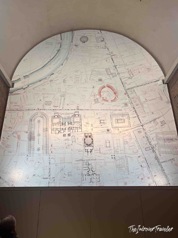 Map of the Campus Martius with the Pantheon and the Baths of Agrippa, Pantheon, Rome