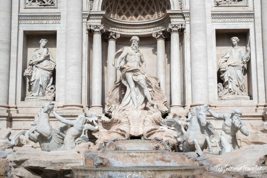 Oceanus by Pietro Bracci after Maini, between Abundance and Health, Trevi Fountain, Rome