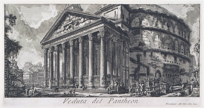Giovan Battista Piranesi, View of the Pantheon, Rome